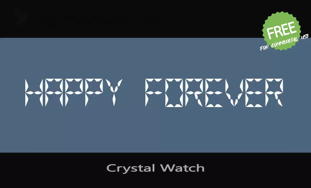 「Crystal-Watch」字体效果图