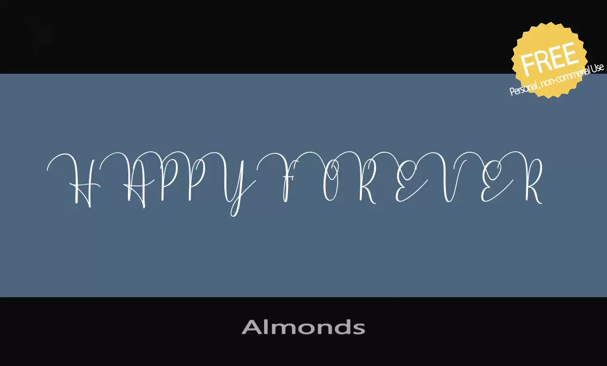 「Almonds」字体效果图