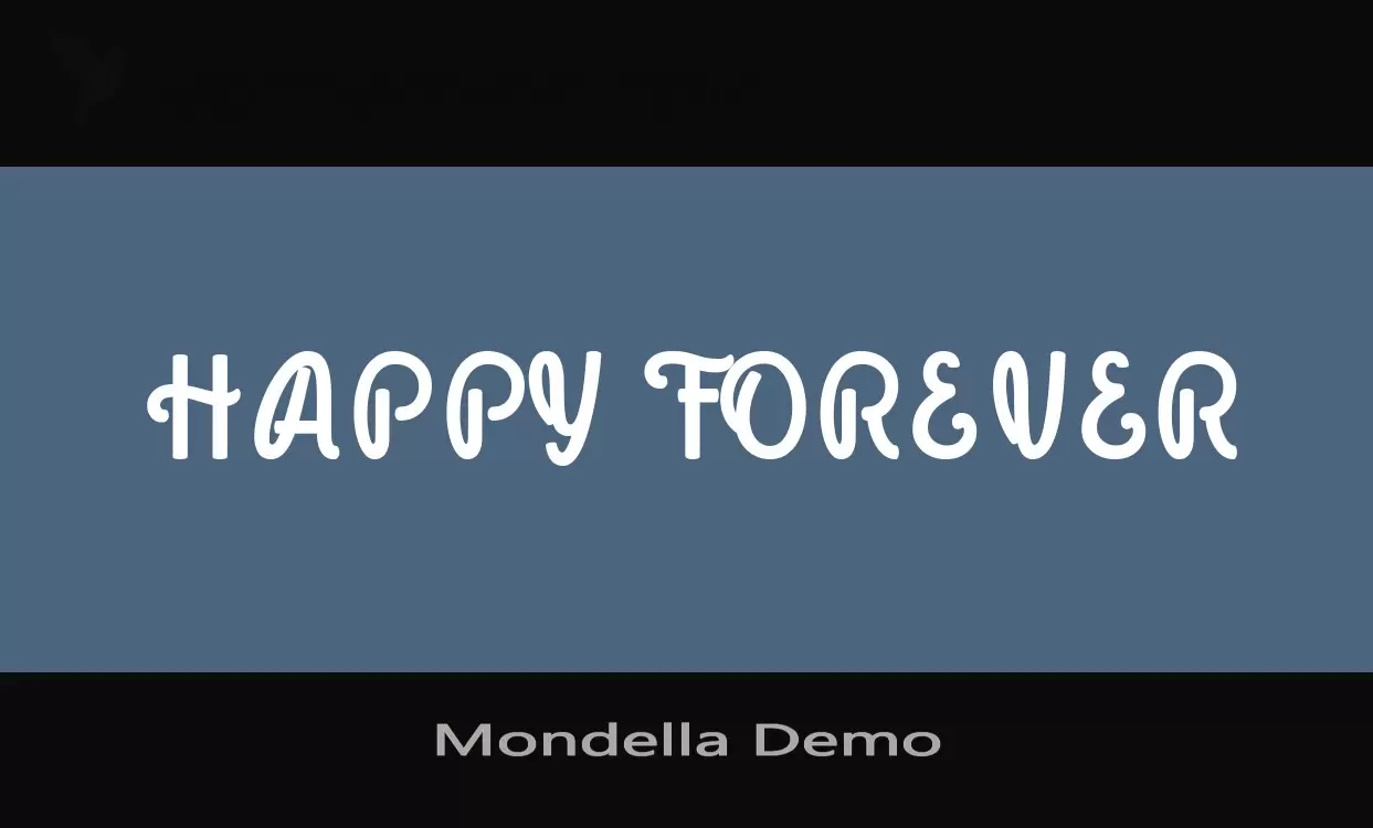 Font Sample of Mondella-Demo