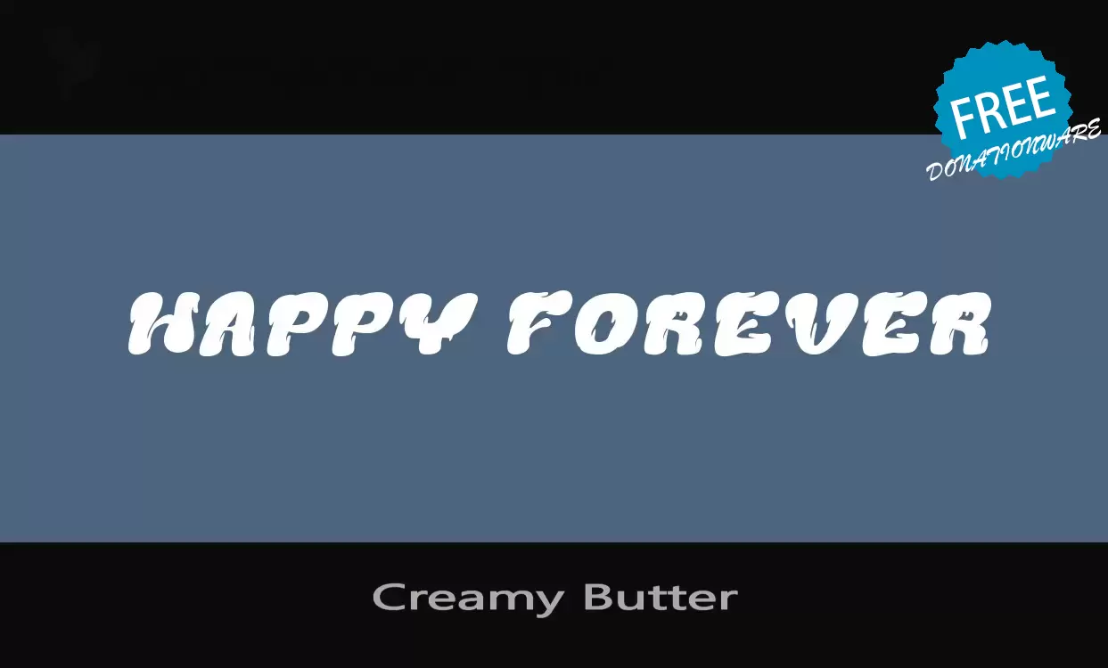 Font Sample of Creamy-Butter