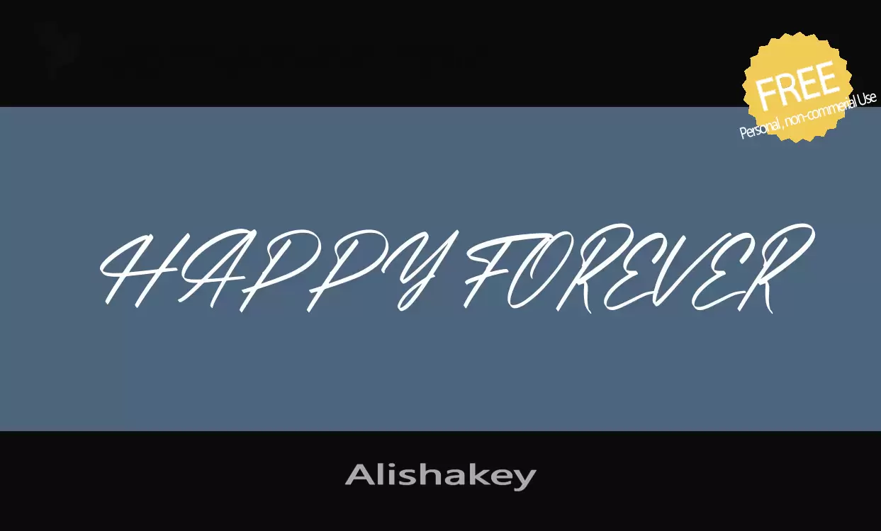 「Alishakey」字体效果图