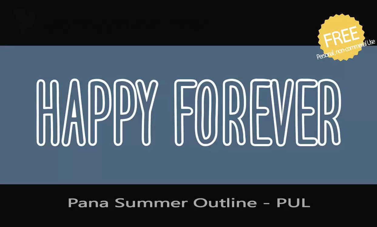 「Pana-Summer-Outline---PUL」字体效果图