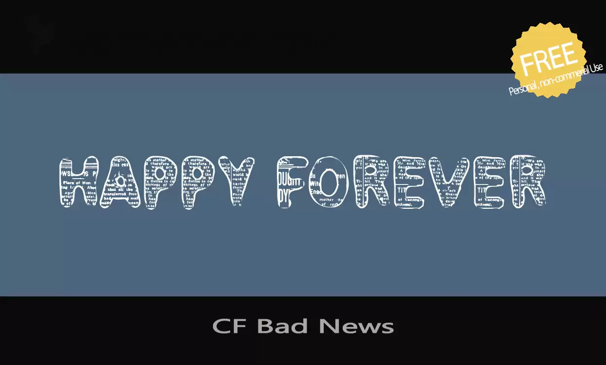 「CF-Bad-News」字体效果图