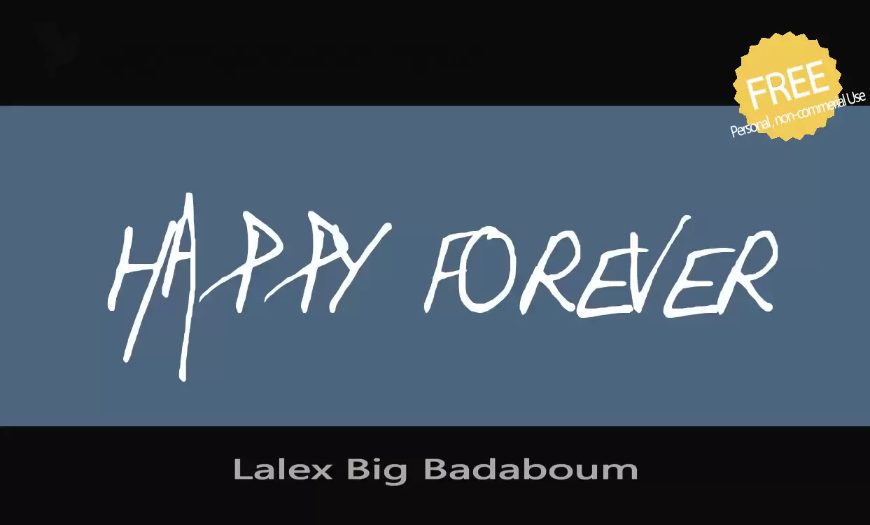 「Lalex-Big-Badaboum」字体效果图