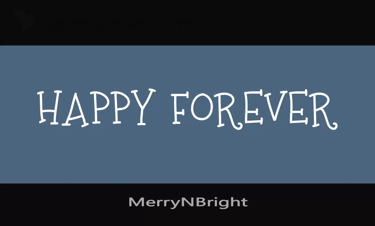 「MerryNBright」字体效果图