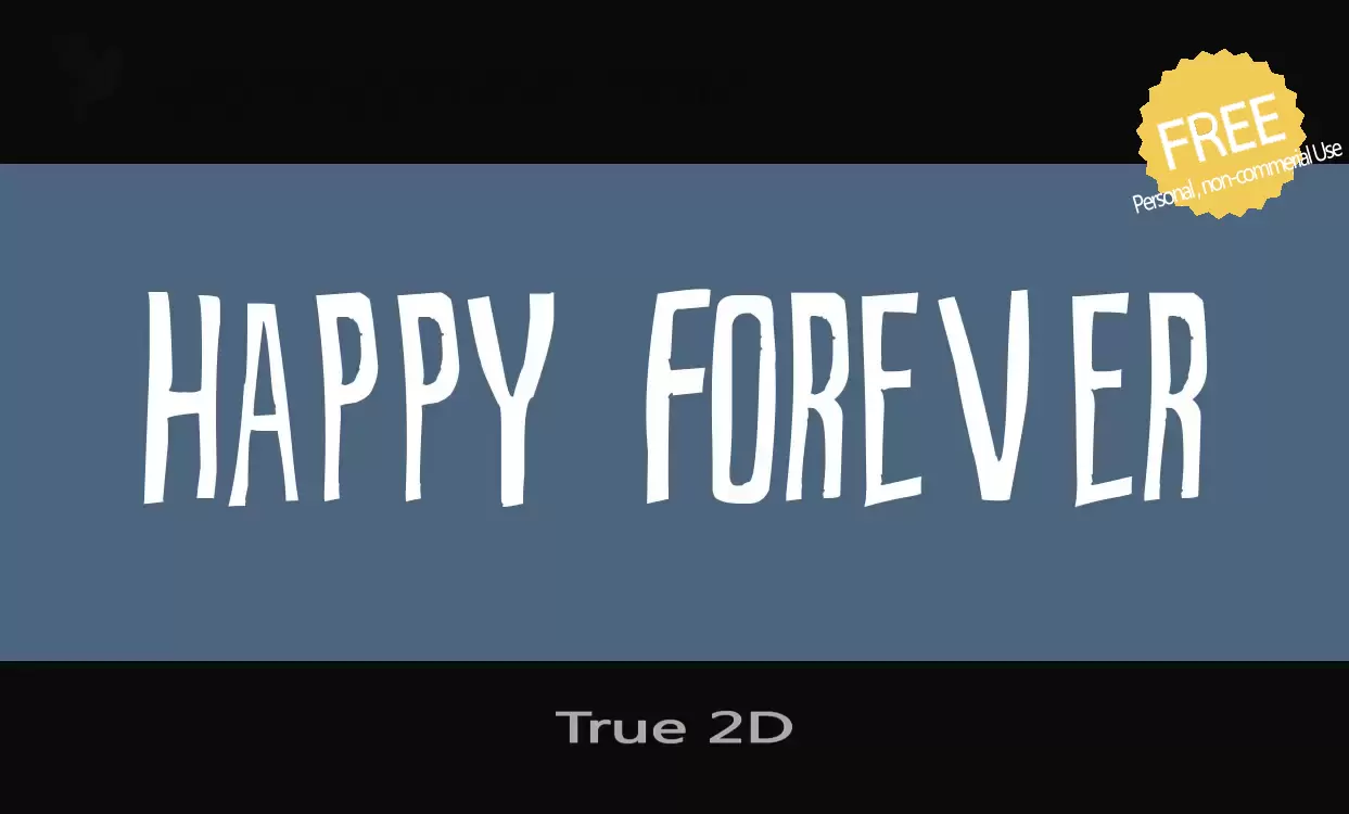 Font Sample of True-2D