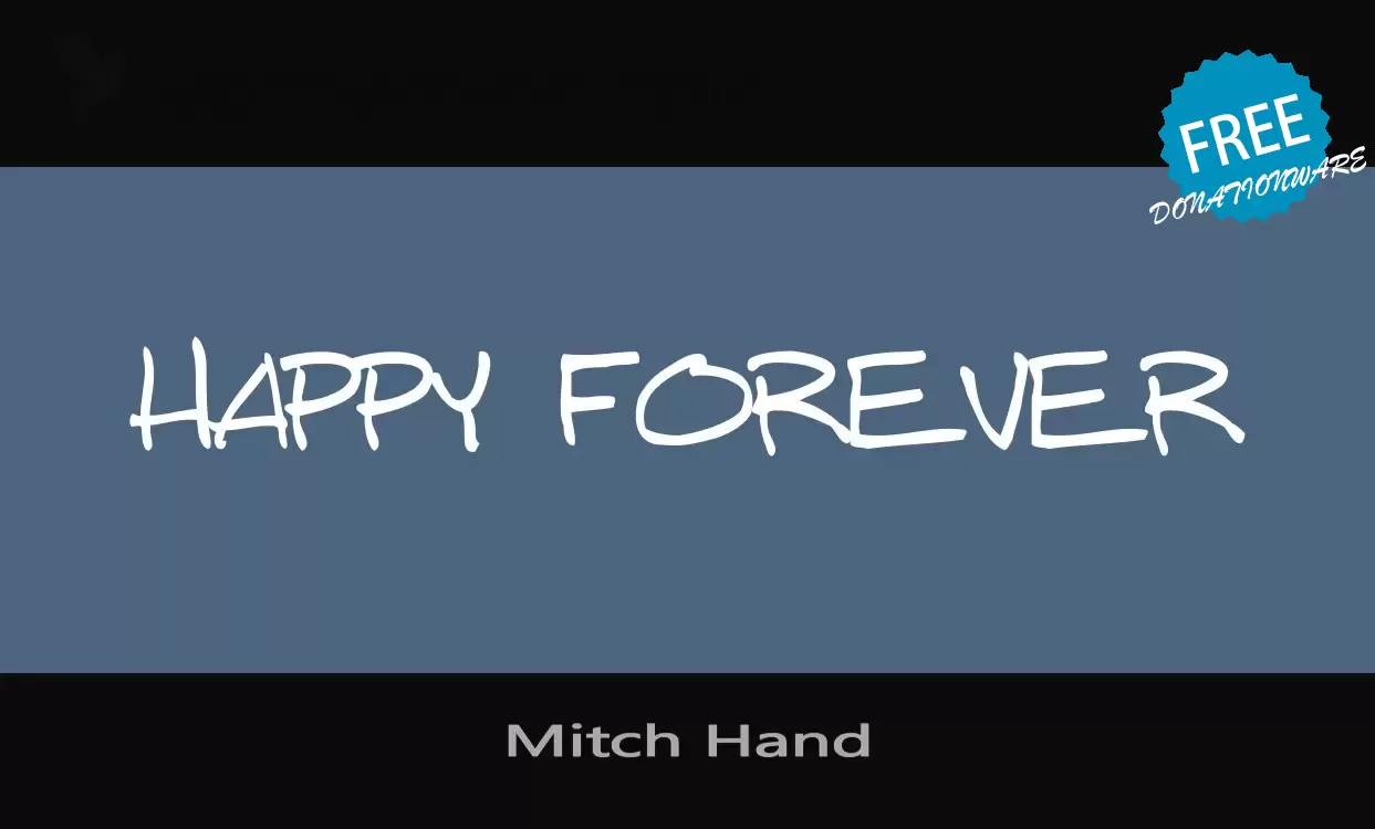 「Mitch-Hand」字体效果图