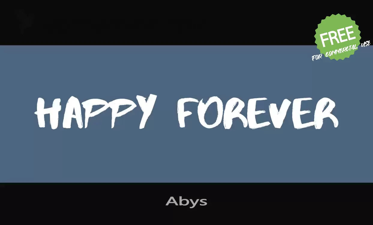 Font Sample of Abys