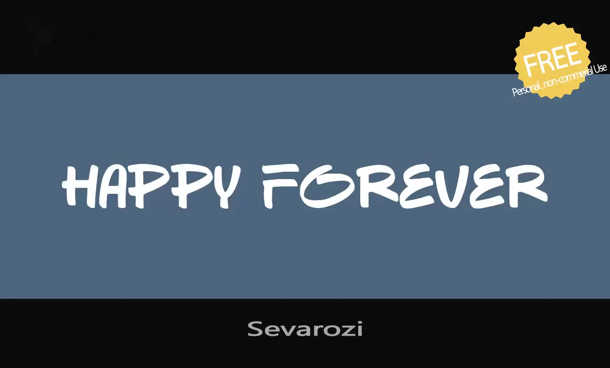 「Sevarozi」字体效果图