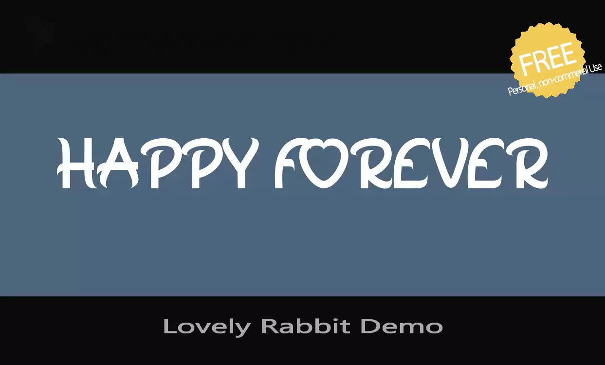 Font Sample of Lovely-Rabbit-Demo