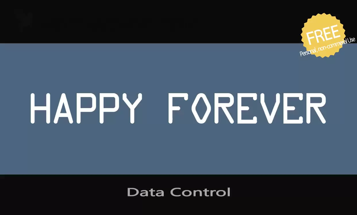 Font Sample of Data-Control