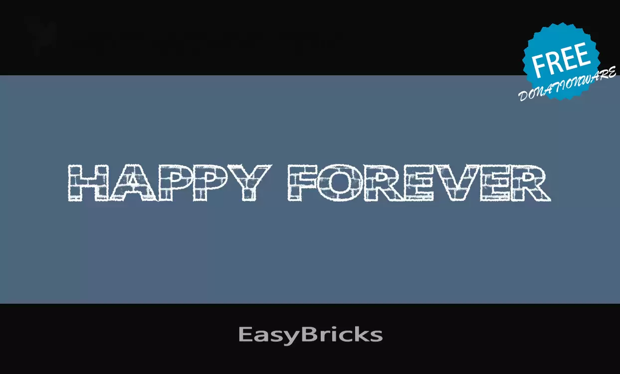 Font Sample of EasyBricks