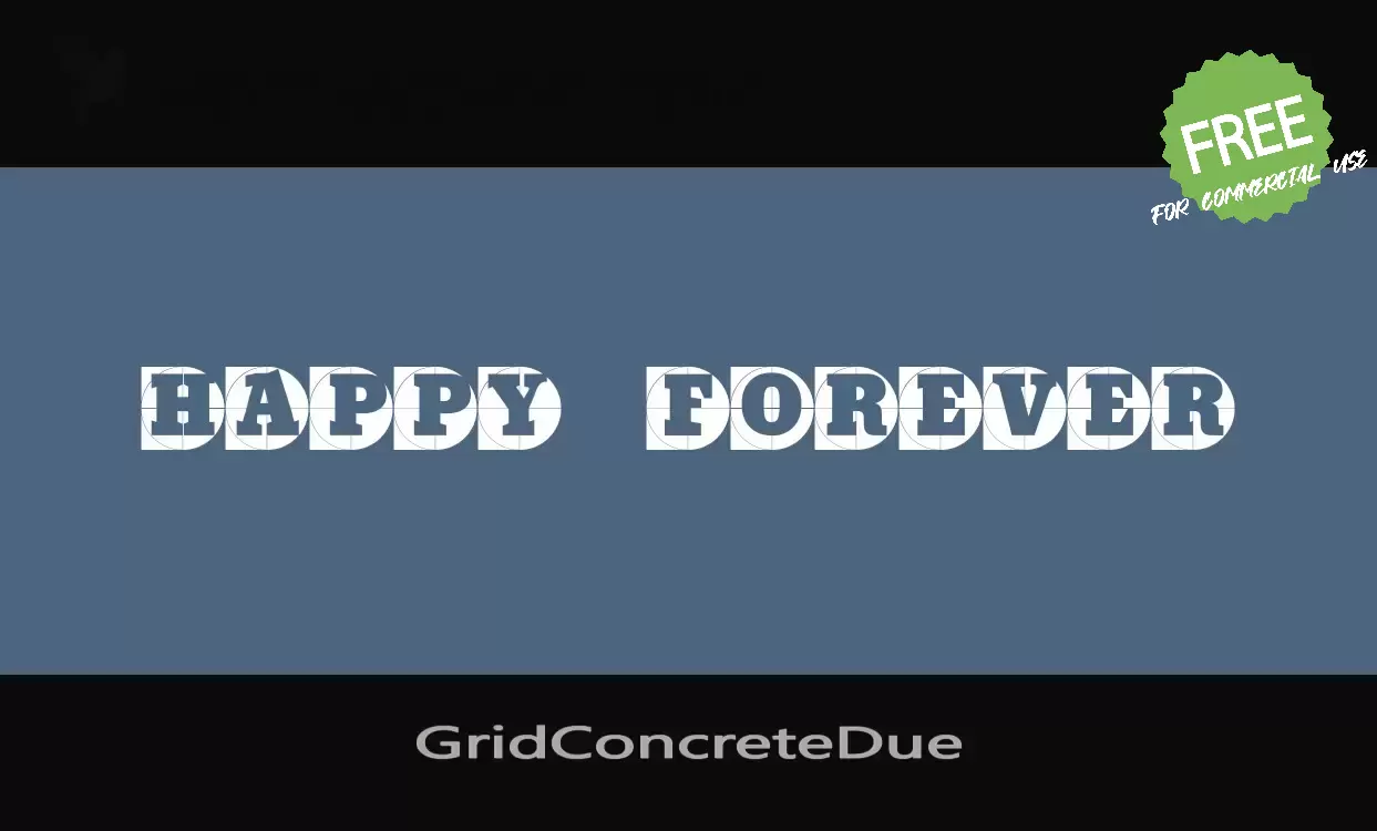 「GridConcreteDue」字体效果图