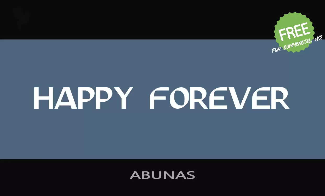 Font Sample of ABUNAS