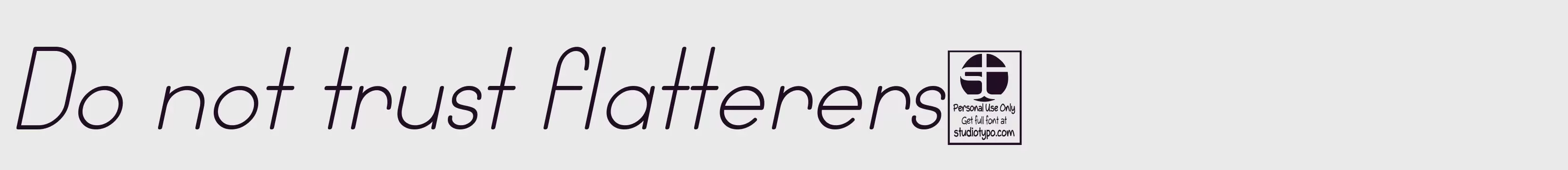 Preview Of Wida Round Light Italic Demo