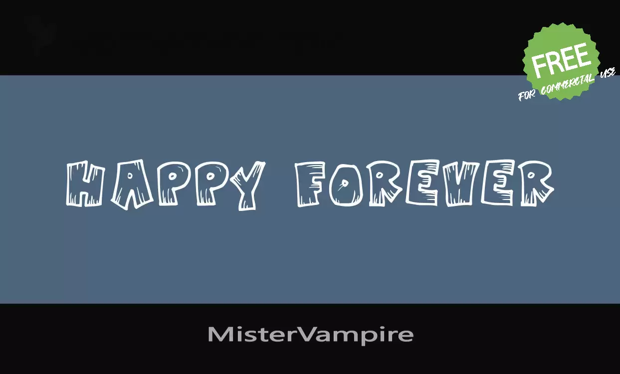 「MisterVampire」字体效果图