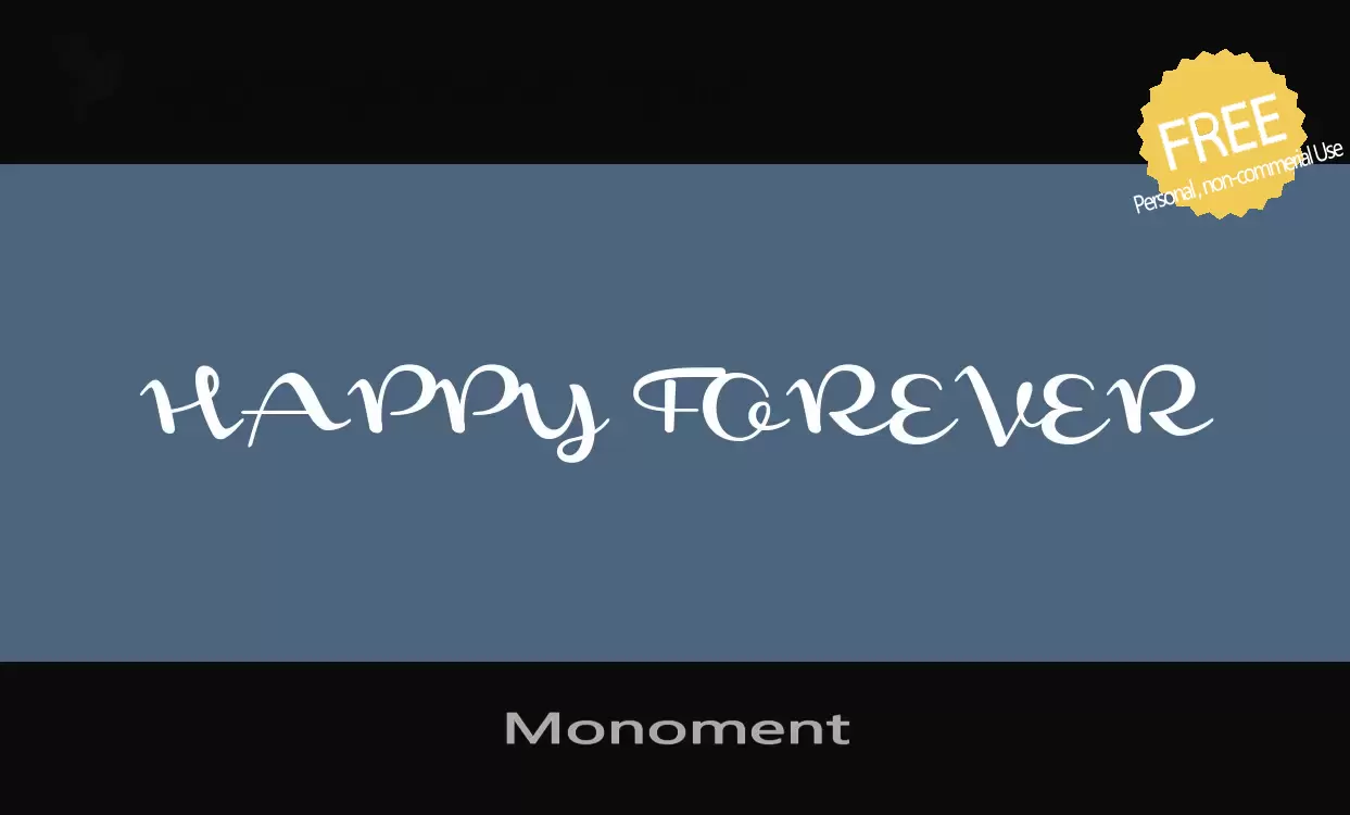 「Monoment」字体效果图