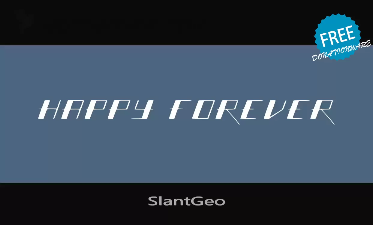 「SlantGeo」字体效果图