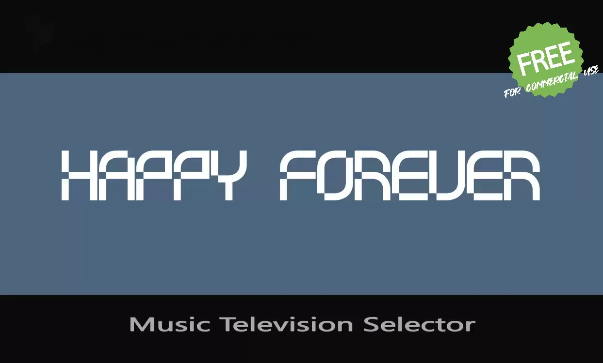 「Music-Television-Selector」字体效果图