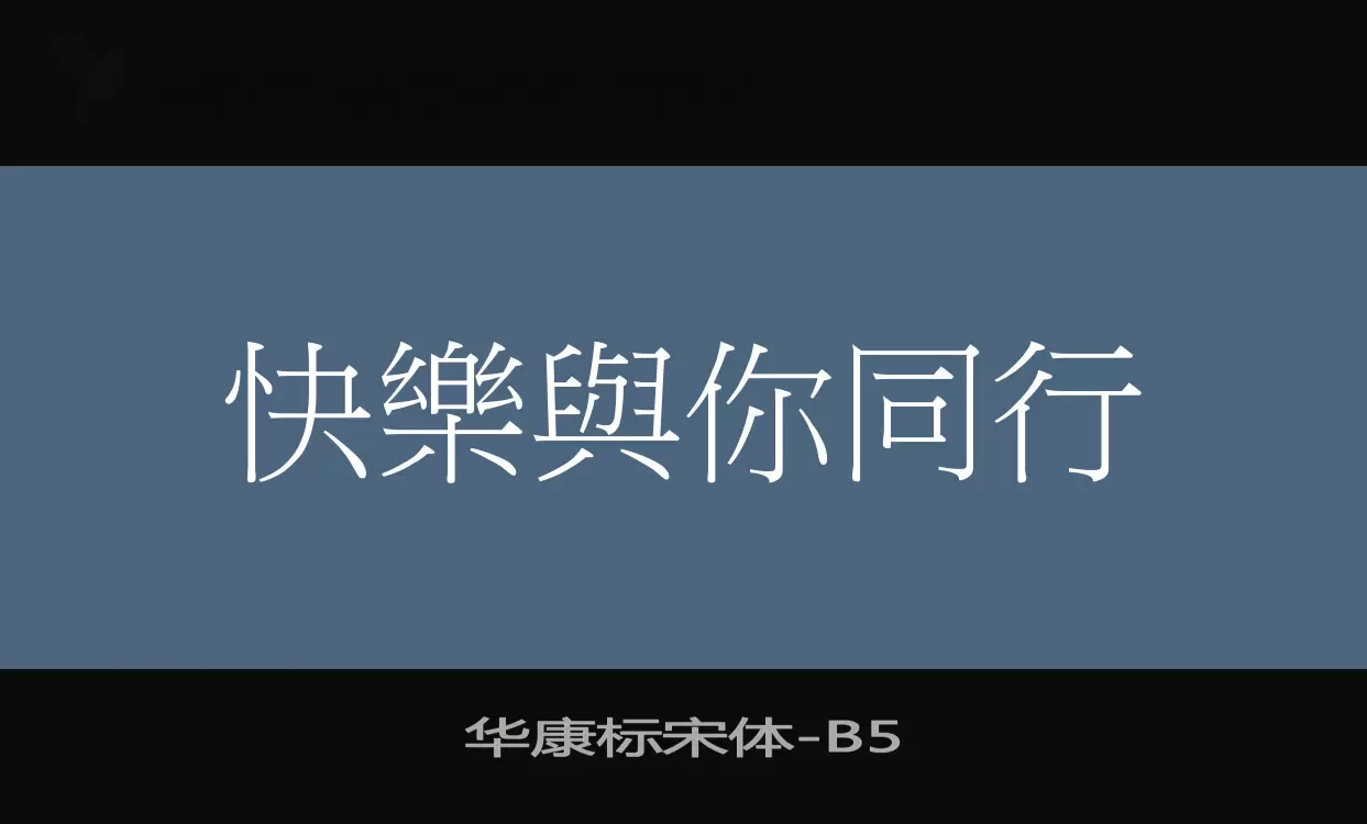 「华康标宋体」字体效果图