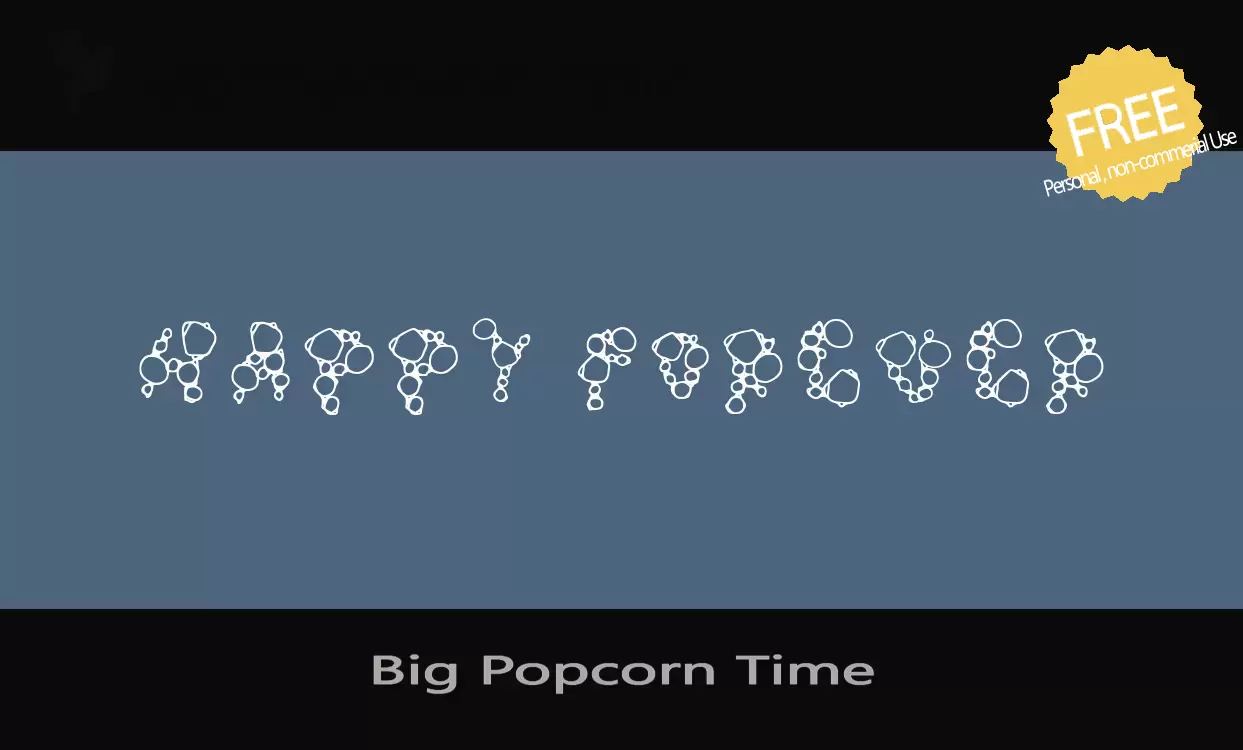 「Big-Popcorn-Time」字体效果图