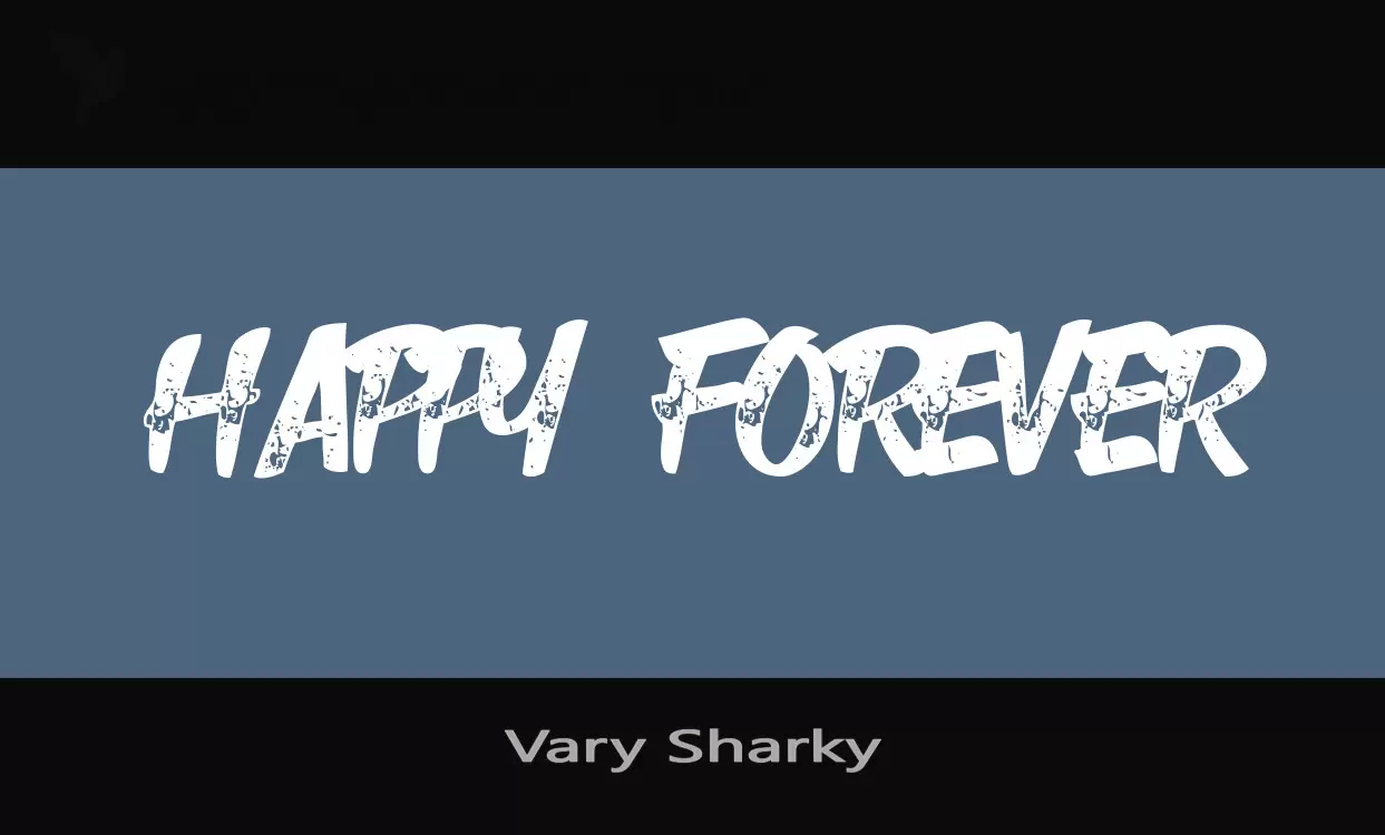 Font Sample of Vary-Sharky