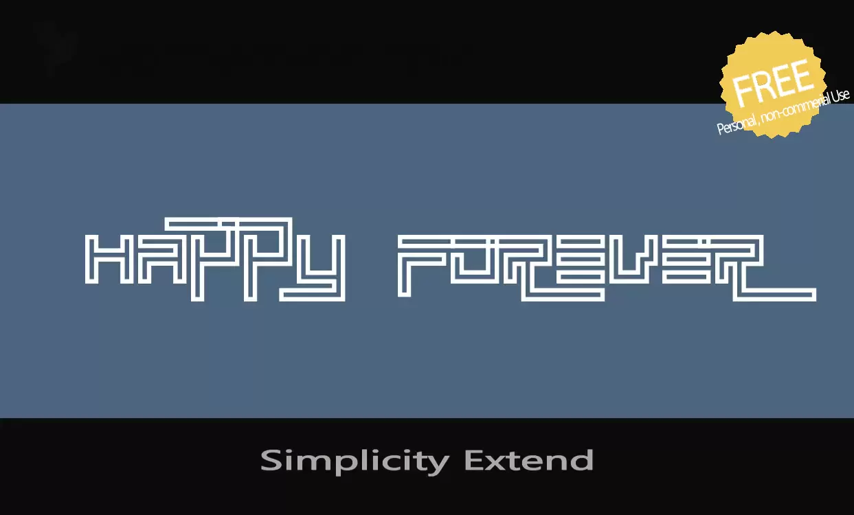 「Simplicity-Extend」字体效果图