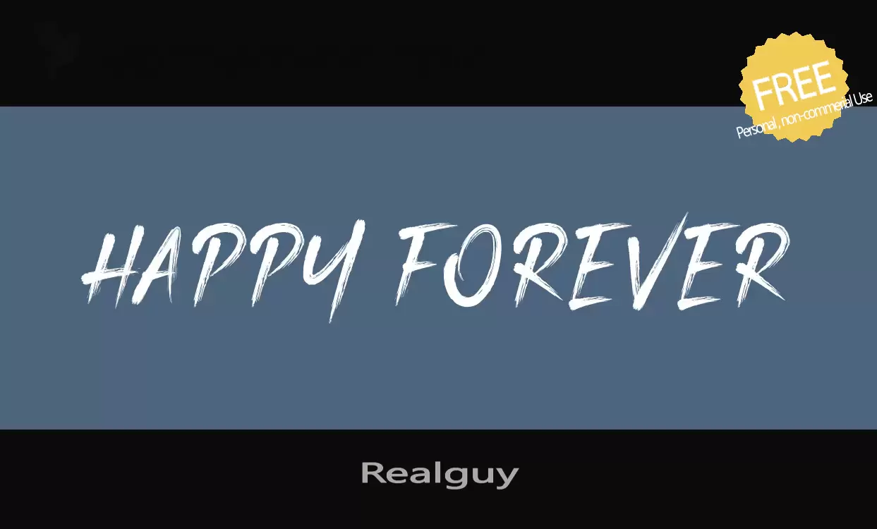 「Realguy」字体效果图