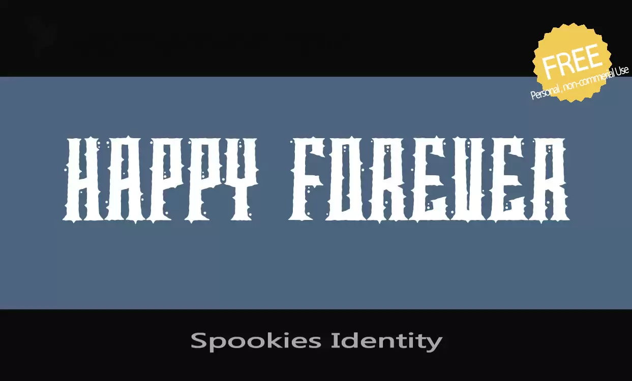 「Spookies-Identity」字体效果图