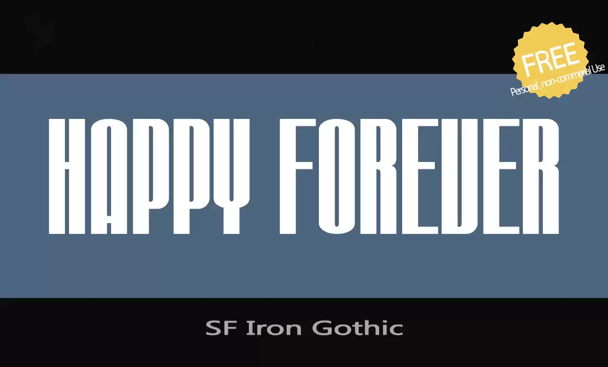 「SF-Iron-Gothic」字体效果图