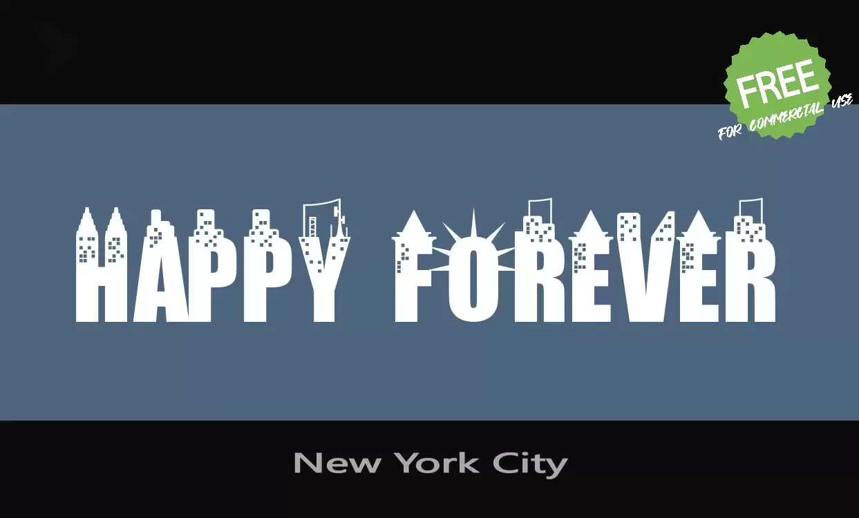 「New-York-City」字体效果图