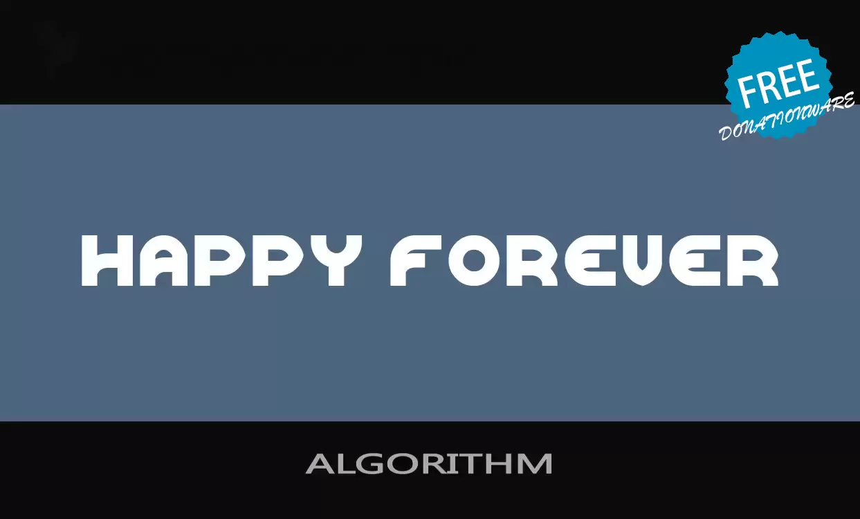 「ALGORITHM」字体效果图