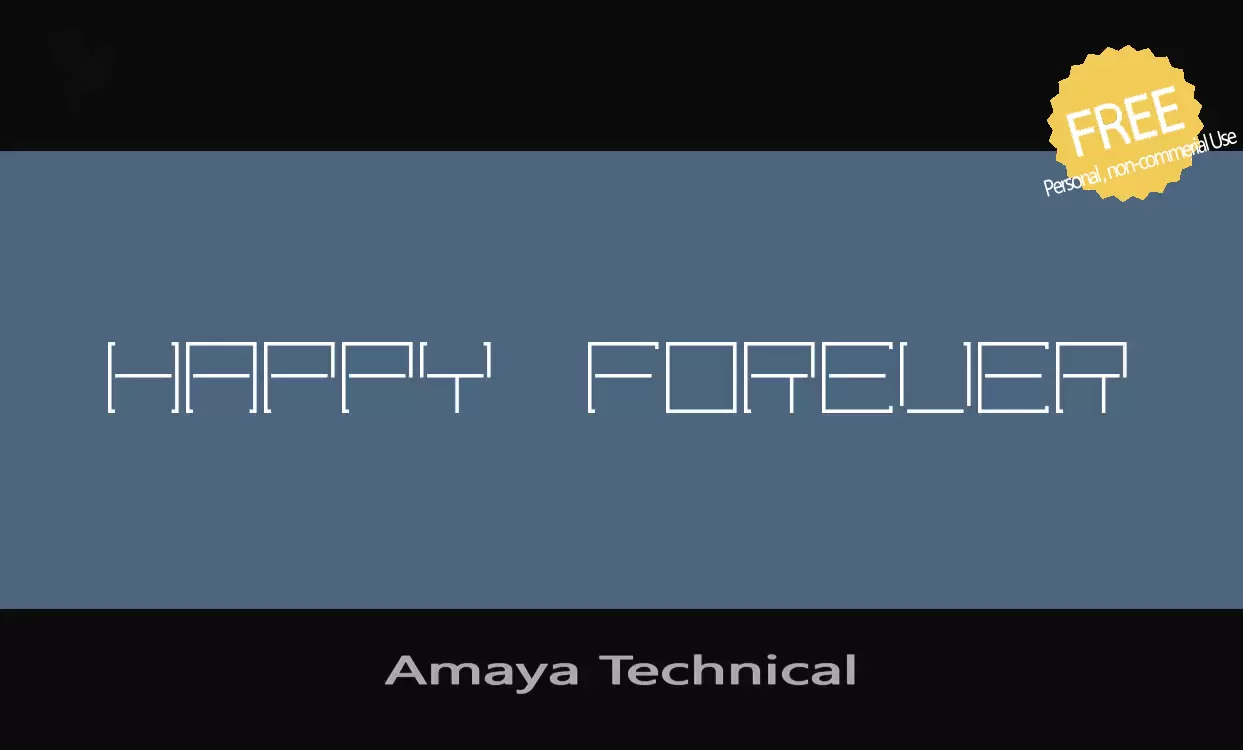 「Amaya-Technical」字体效果图