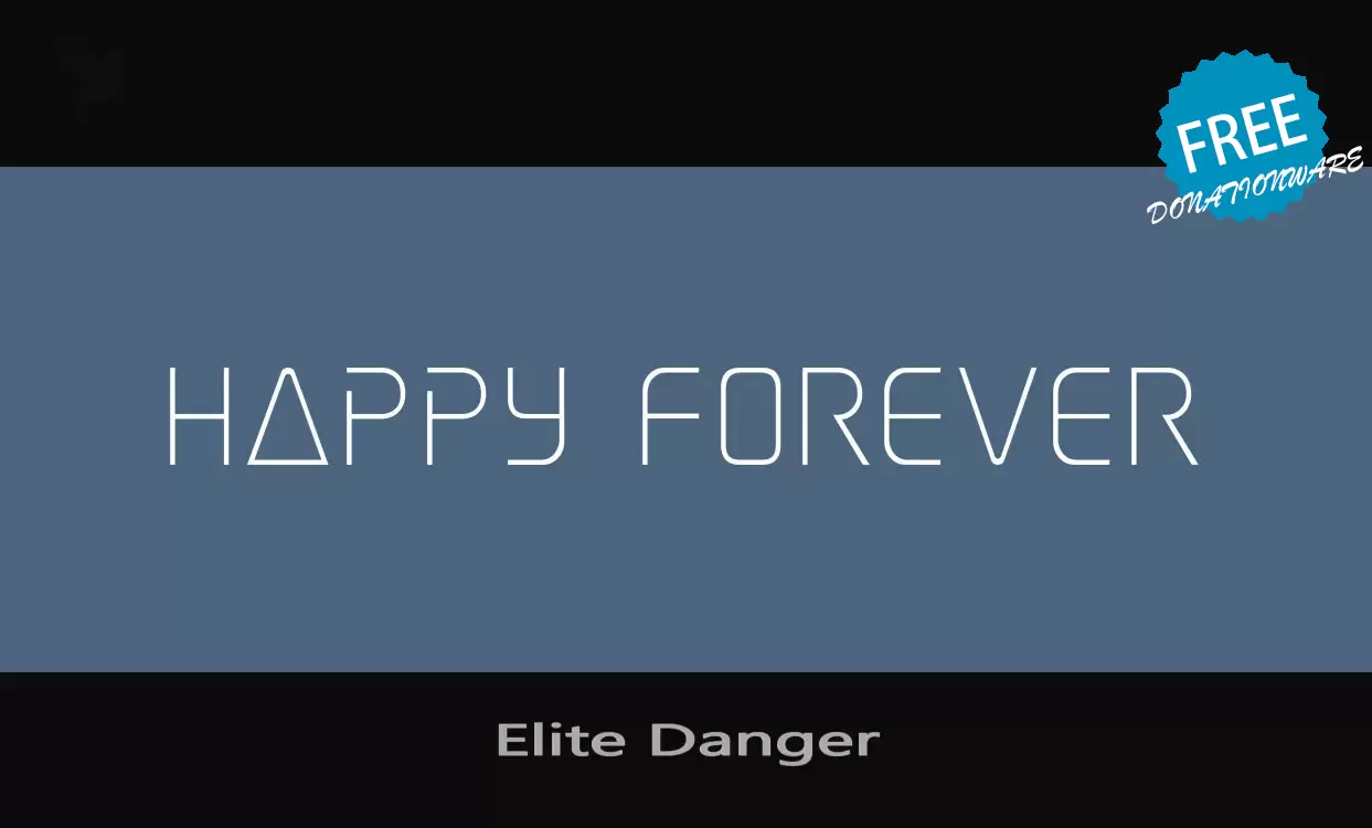 「Elite-Danger」字体效果图