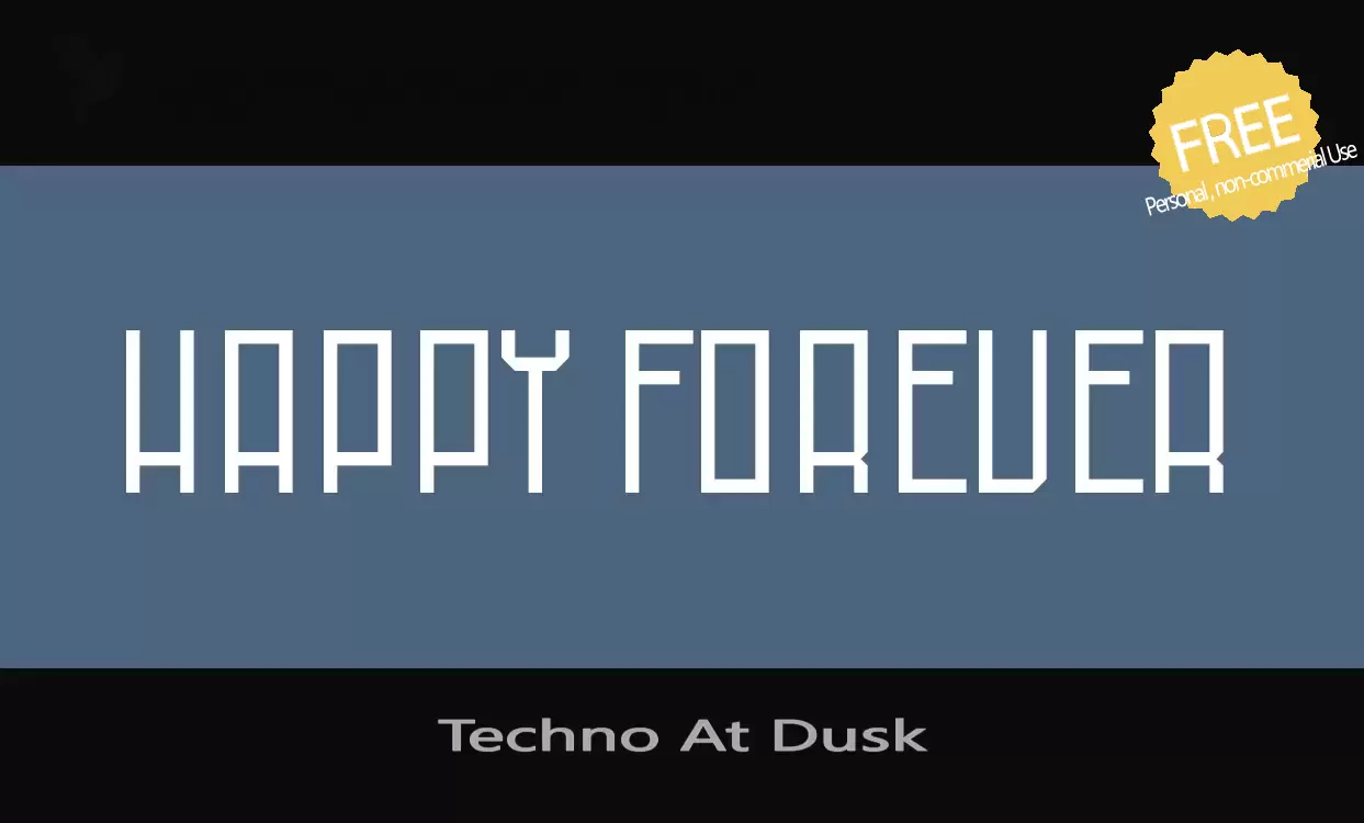 「Techno-At-Dusk」字体效果图