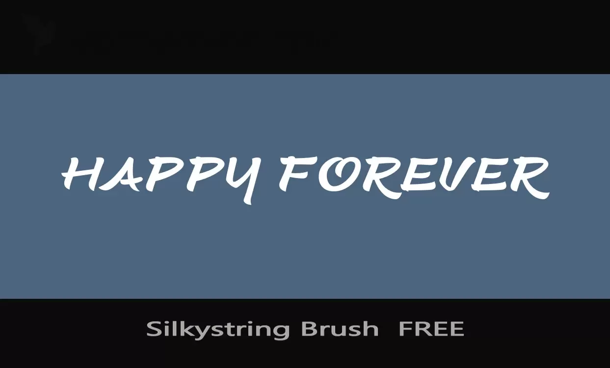 Font Sample of Silkystring-Brush--FREE