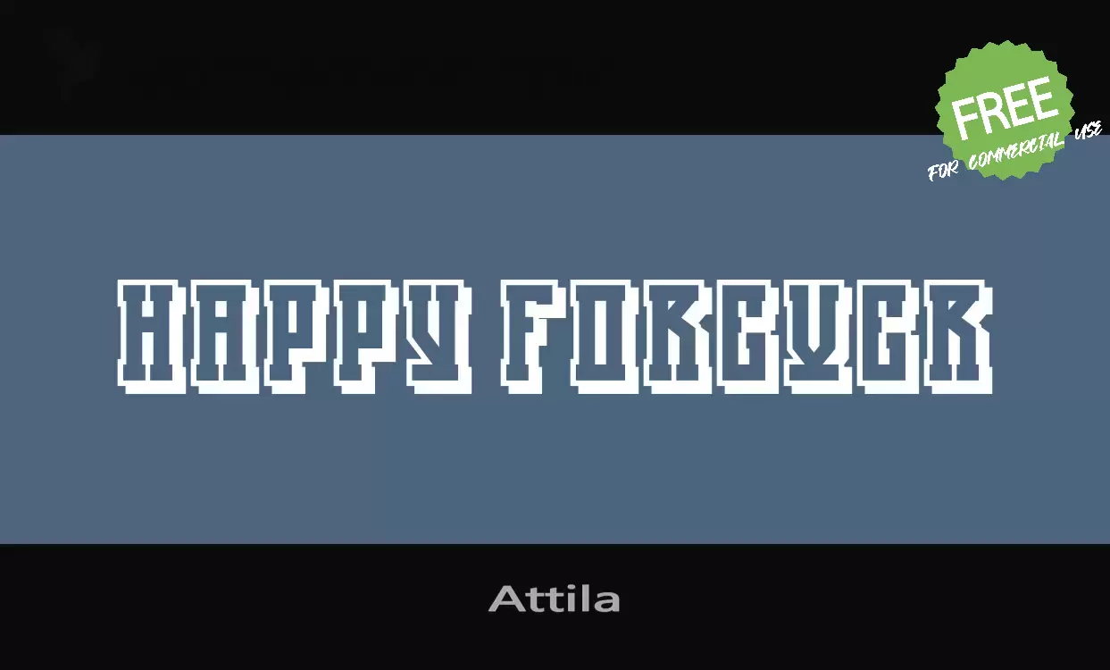 Font Sample of Attila