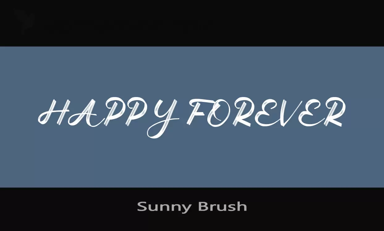 「Sunny-Brush」字体效果图