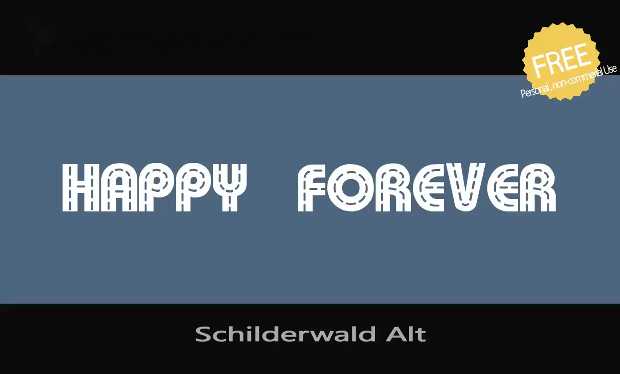 Font Sample of Schilderwald-Alt