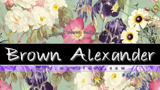 「Brown-Alexander」字体排版图片