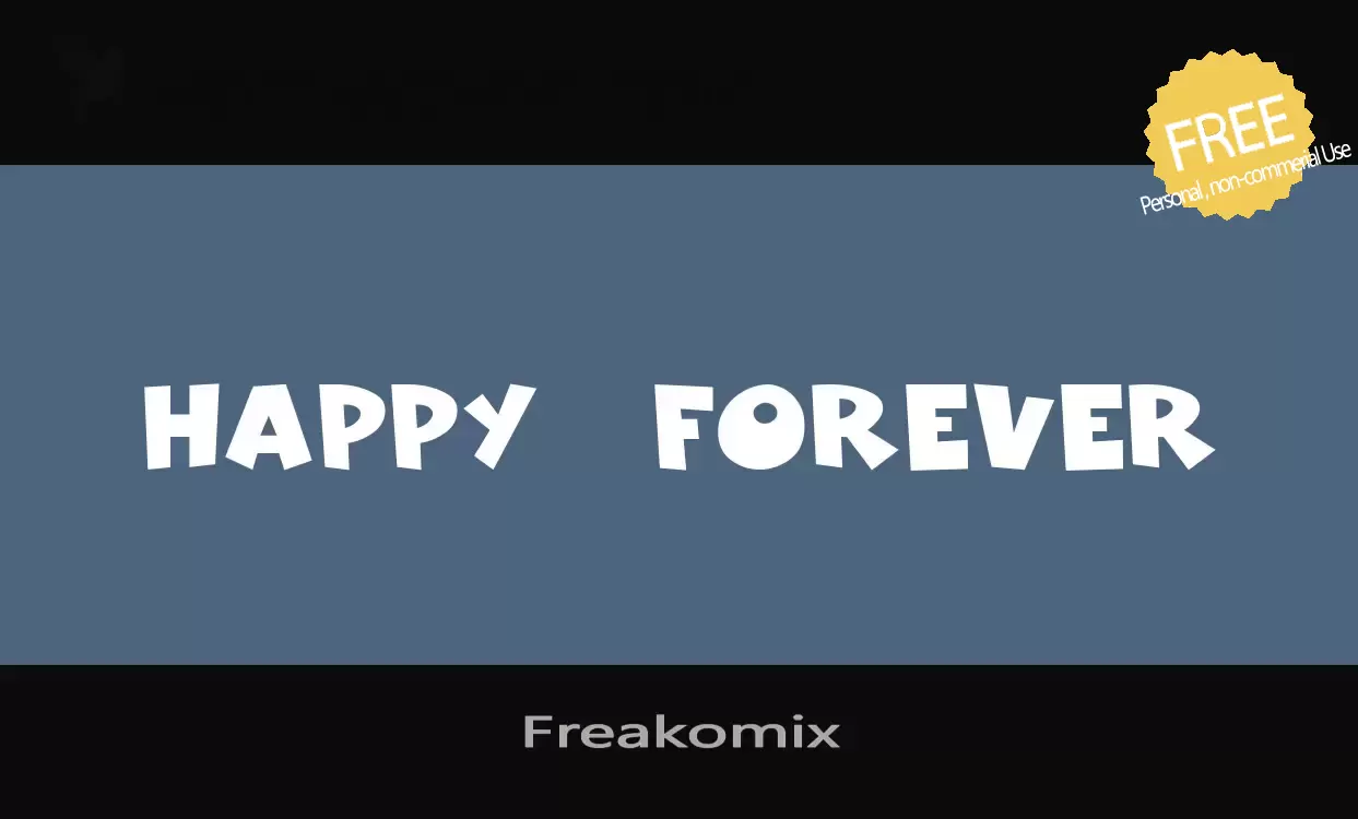 「Freakomix」字体效果图