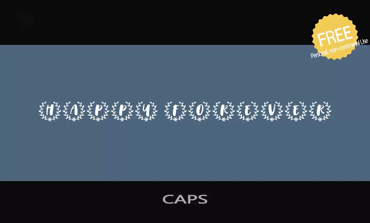 「CAPS」字体效果图