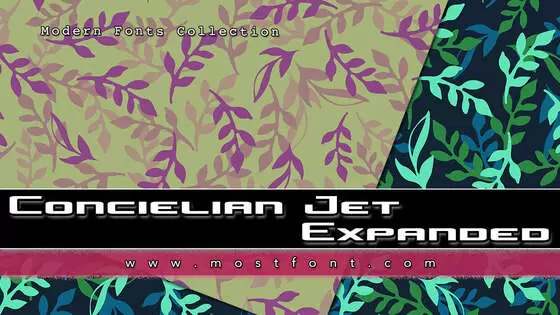 Typographic Design of Concielian-Jet-Expanded