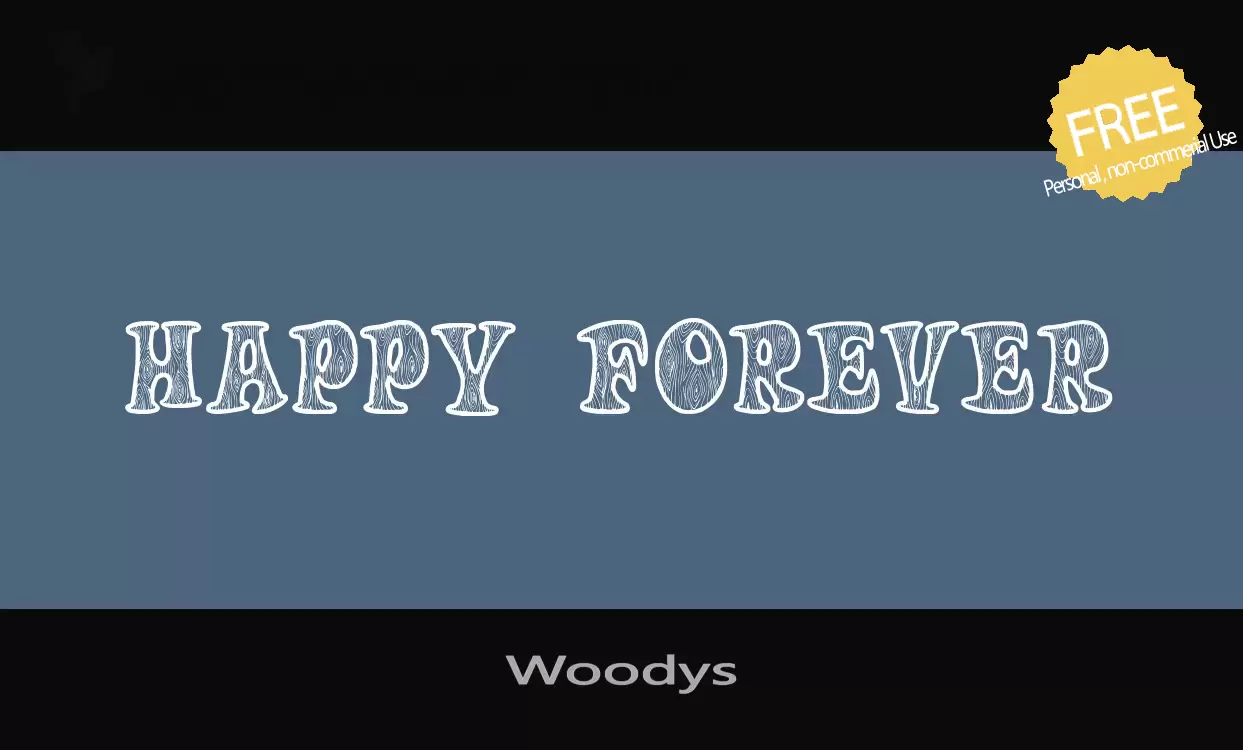 Font Sample of Woodys