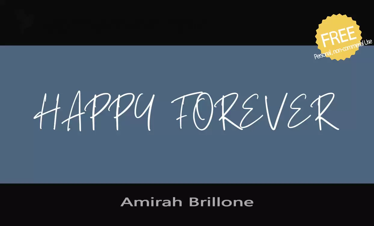 「Amirah-Brillone」字体效果图