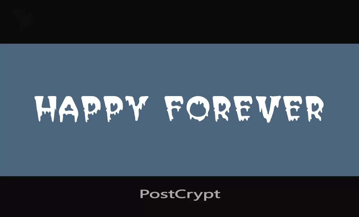 Font Sample of PostCrypt