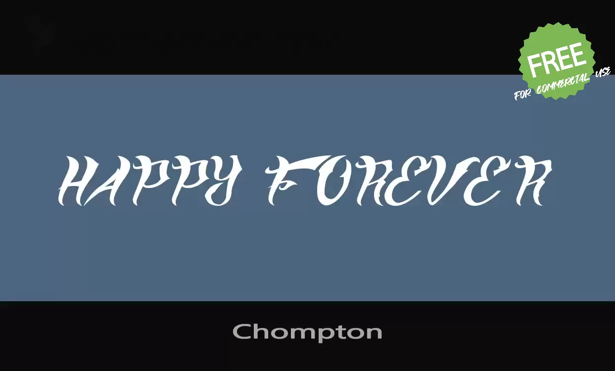 「Chompton」字体效果图