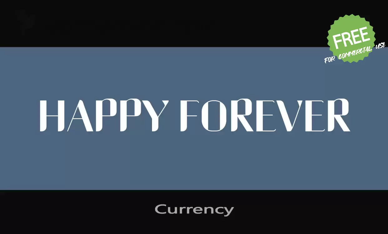 「Currency」字体效果图