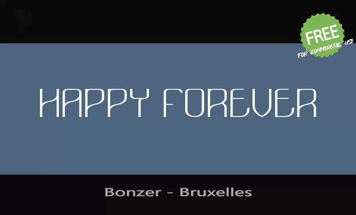 「Bonzer---Bruxelles」字体效果图