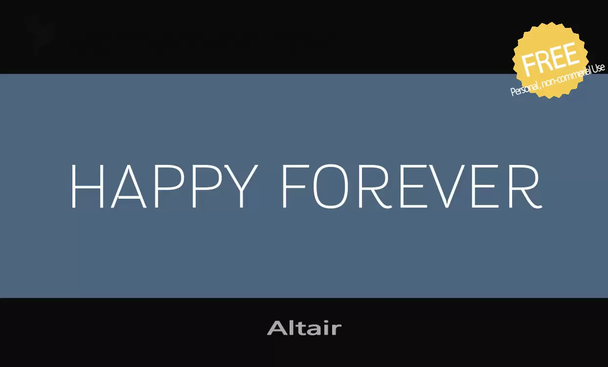 Font Sample of Altair